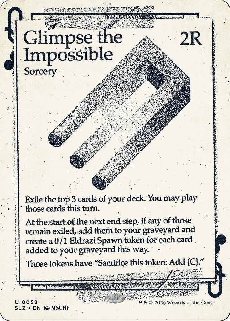 Image for Glimpse the Impossible (0058) (58) (Secret Lair x MSCHF: The Zeta Set) (SLZ) - Magic: The Gathering