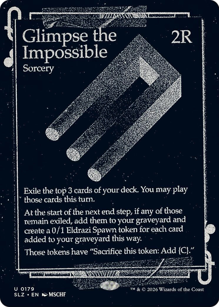 Image for Glimpse the Impossible (0179) (179) (Secret Lair x MSCHF: The Zeta Set) (SLZ) - Magic: The Gathering