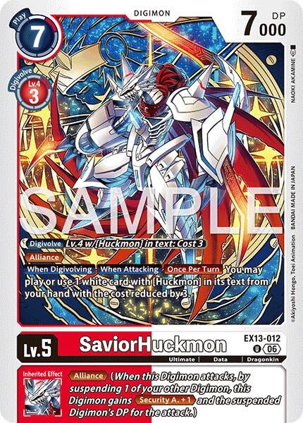 Image for SaviorHuckmon (EX13-012 U) (Chivalrous XIII) (EX-13) - Digimon Card Game