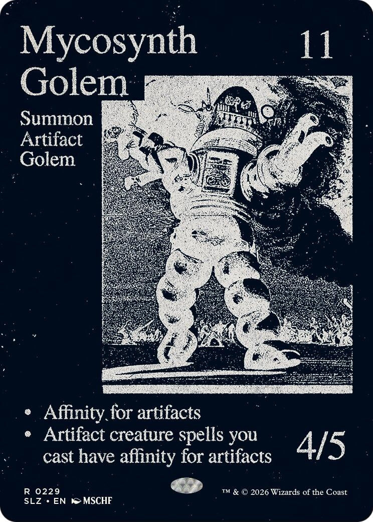 Image for Mycosynth Golem (0229) (229) (Secret Lair x MSCHF: The Zeta Set) (SLZ) - Magic: The Gathering