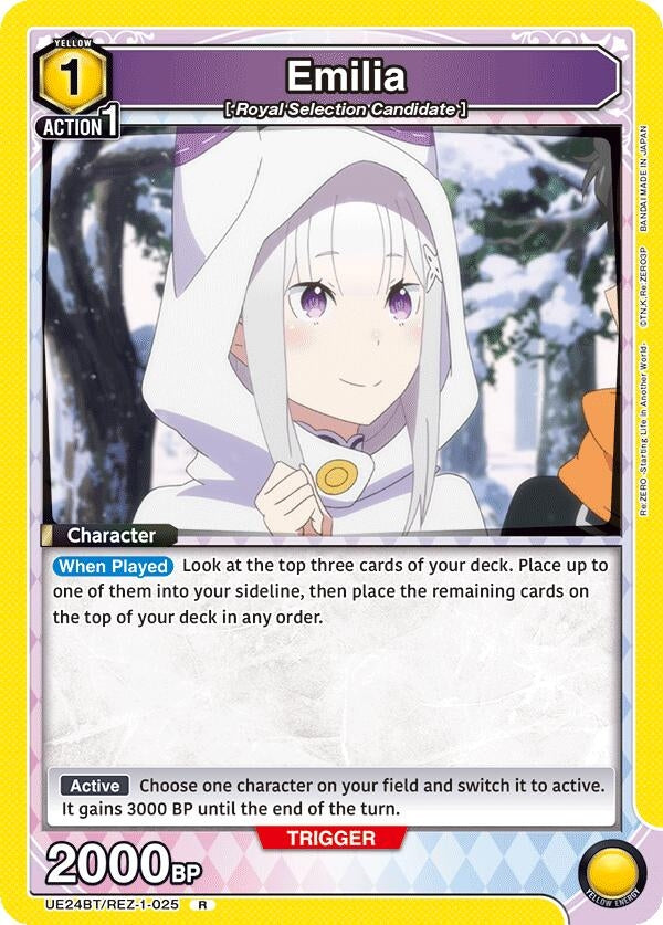 Image for Emilia (025) (UE24BT/REZ-1-025) (UE24BT: Re:ZERO -Starting Life in Another World-) (UE24BT) - Union Arena