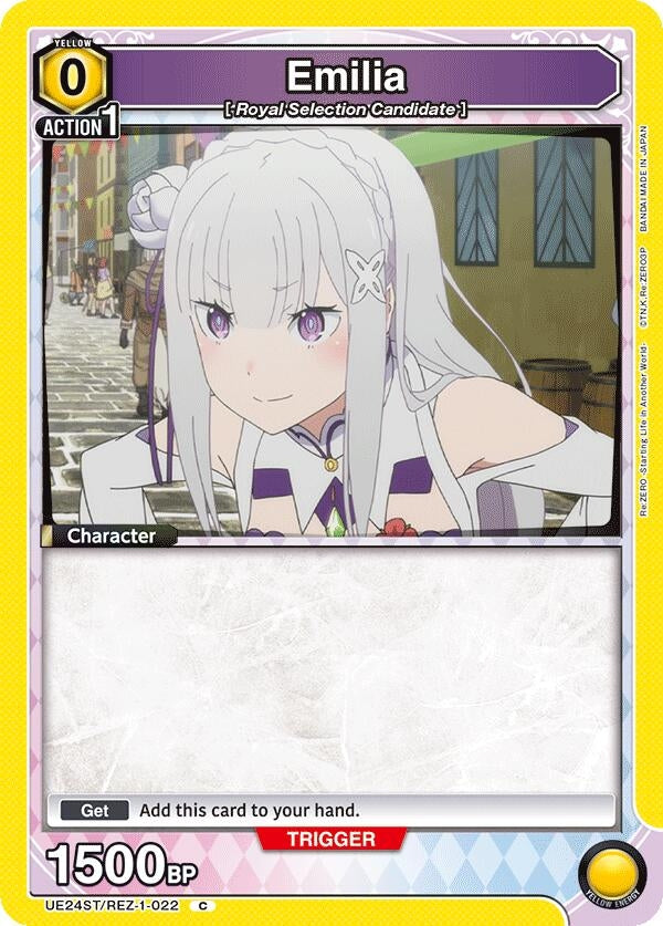 Image for Emilia (022) (UE24ST/REZ-1-022) (UE24ST: Re:ZERO -Starting Life in Another World- Starter Deck) (UE24ST) - Union Arena