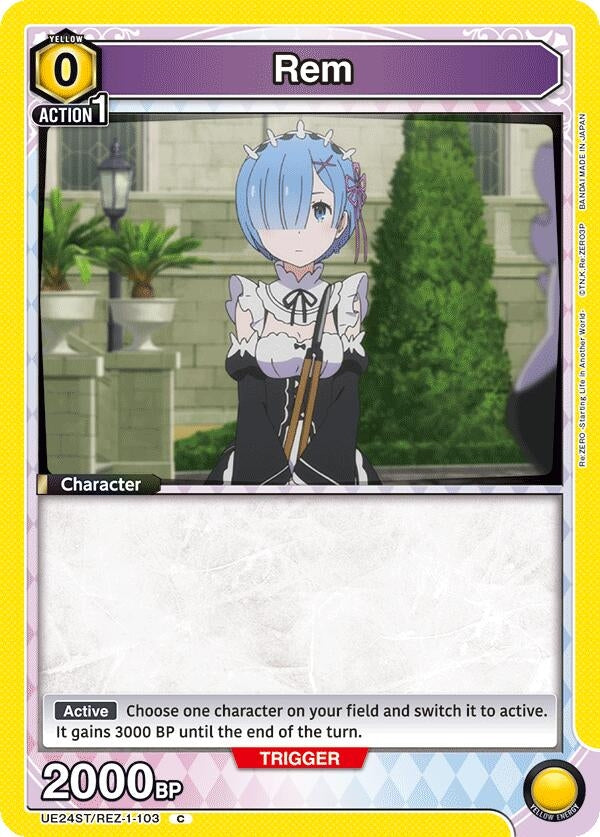 Image for Rem (103) (UE24ST/REZ-1-103) (UE24ST: Re:ZERO -Starting Life in Another World- Starter Deck) (UE24ST) - Union Arena