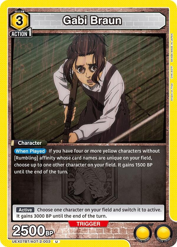 Image for Gabi Braun (003) (UEX07BT/AOT-2-003) (UEX07BT: Attack on Titan Vol. 2) (UEX07BT) - Union Arena