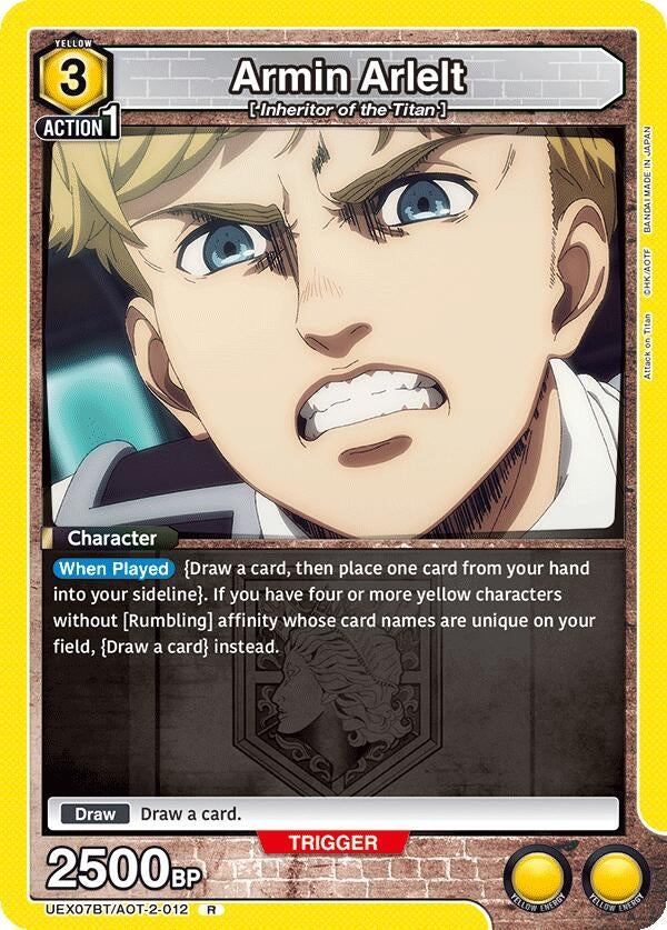 Image for Armin Arlelt (012) (UEX07BT/AOT-2-012) (UEX07BT: Attack on Titan Vol. 2) (UEX07BT) - Union Arena
