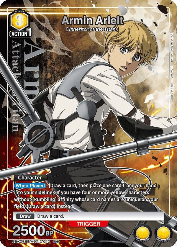 Image for Armin Arlelt (012) (R*) (UEX07BT/AOT-2-012) (UEX07BT: Attack on Titan Vol. 2) (UEX07BT) - Union Arena
