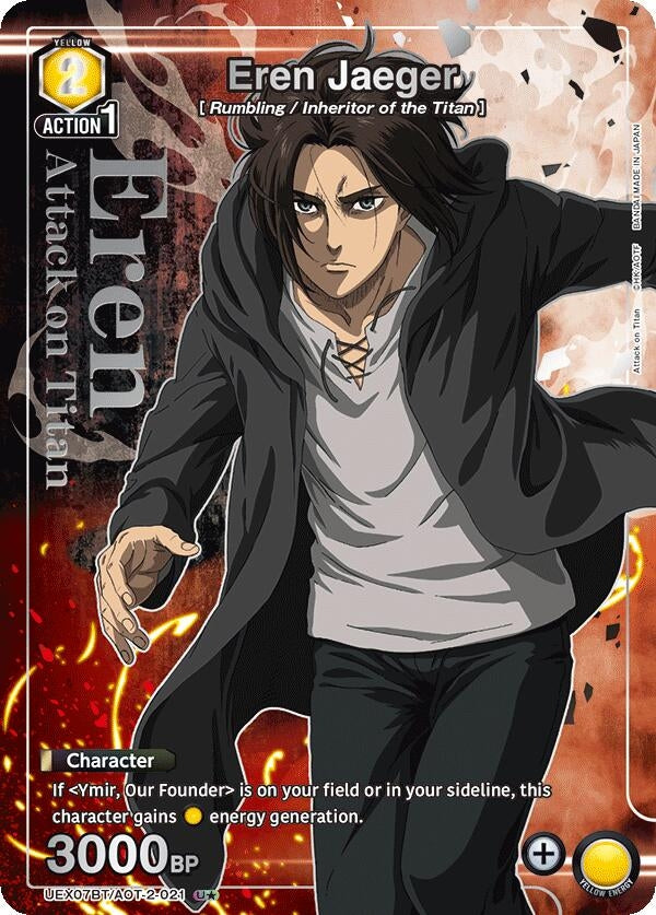 Image for Eren Jaeger (021) (U*) (UEX07BT/AOT-2-021) (UEX07BT: Attack on Titan Vol. 2) (UEX07BT) - Union Arena