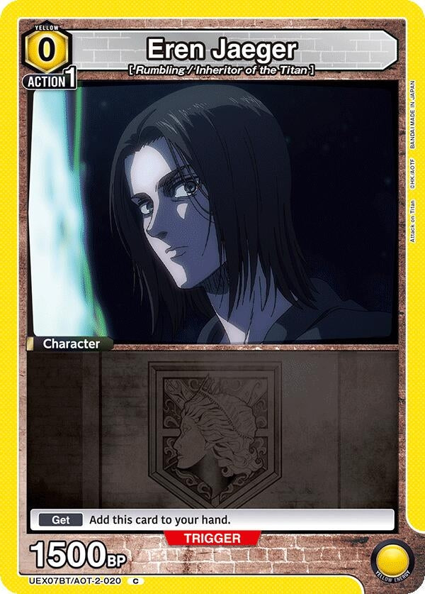 Image for Eren Jaeger (020) (Box Topper Foil) (UEX07BT/AOT-2-020) (UEX07BT: Attack on Titan Vol. 2) (UEX07BT) - Union Arena