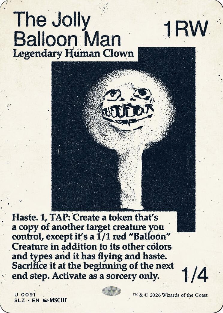 Image for The Jolly Balloon Man (0091) (91) (Secret Lair x MSCHF: The Zeta Set) (SLZ) - Magic: The Gathering