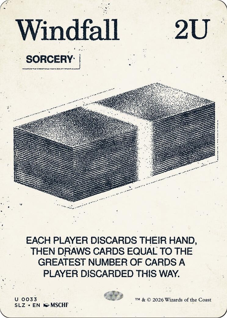 Image for Windfall (0033) (33) (Secret Lair x MSCHF: The Zeta Set) (SLZ) - Magic: The Gathering