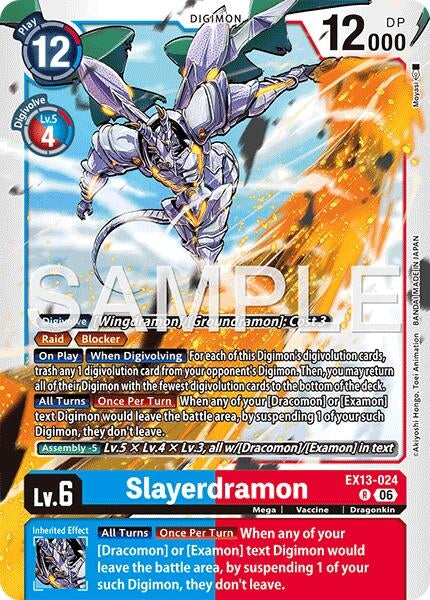 Image for Slayerdramon (EX13-024 R) (Chivalrous XIII) (EX-13) - Digimon Card Game
