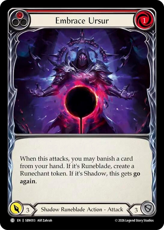 Image for Embrace Ursur (Red) (SBW013) (Silver Age: Usurp the Shadow Throne) (SAT) - Flesh and Blood TCG