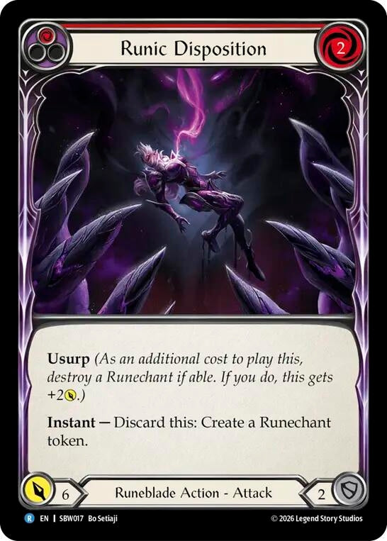 Image for Runic Disposition (SBW017) (Silver Age: Usurp the Shadow Throne) (SAT) - Flesh and Blood TCG