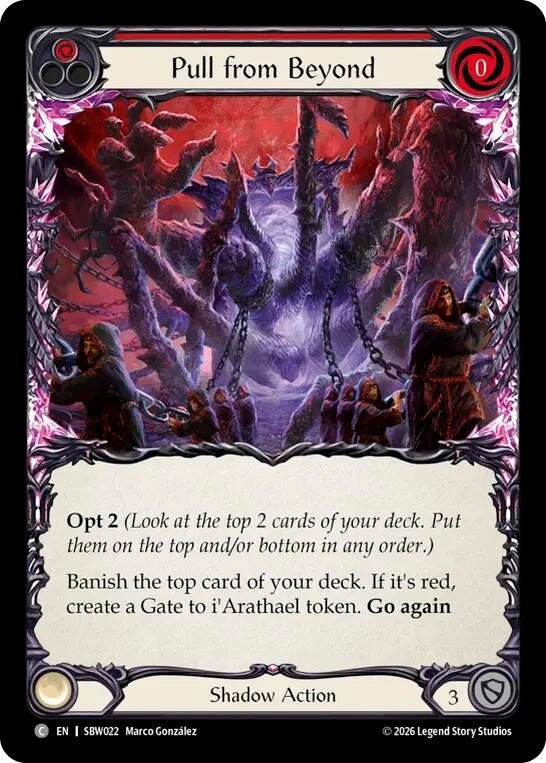 Image for Pull From Beyond (Red) (SBW022) (Silver Age: Usurp the Shadow Throne) (SAT) - Flesh and Blood TCG