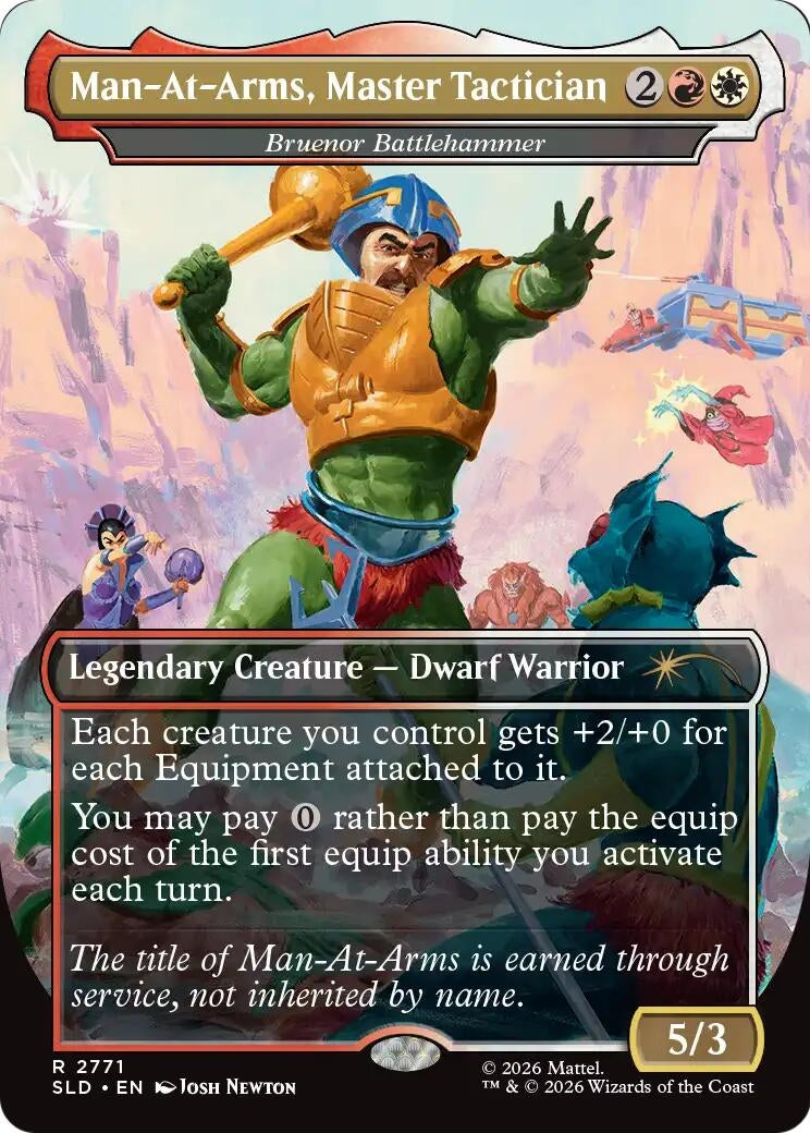 Image for Man-At-Arms, Master Tactician - Bruenor Battlehammer (2771) (Secret Lair Drop Series) (SLD) - Magic: The Gathering