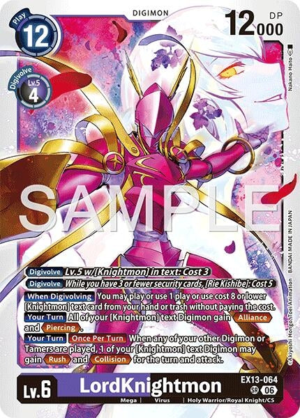 Image for LordKnightmon (EX13-064 SR) (Chivalrous XIII) (EX-13) - Digimon Card Game
