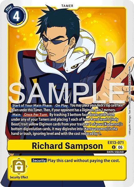 Image for Richard Sampson (EX13-071 U) (Chivalrous XIII) (EX-13) - Digimon Card Game