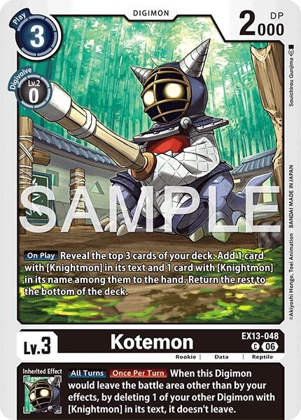Image for Kotemon (EX13-048 C) (Chivalrous XIII) (EX-13) - Digimon Card Game