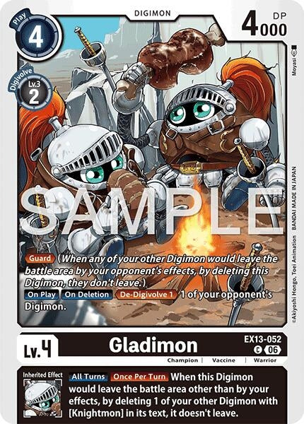 Image for Gladimon (EX13-052 C) (Chivalrous XIII) (EX-13) - Digimon Card Game