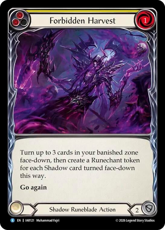 Image for Forbidden Harvest (IAR121) (Usurp the Shadow Throne) (IAR) - Flesh and Blood TCG