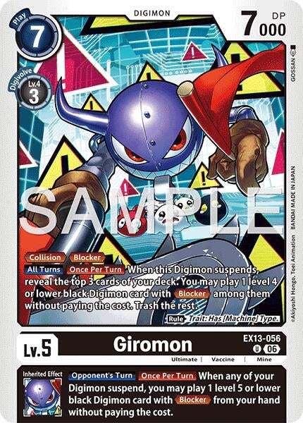 Image for Giromon (EX13-056 U) (Chivalrous XIII) (EX-13) - Digimon Card Game