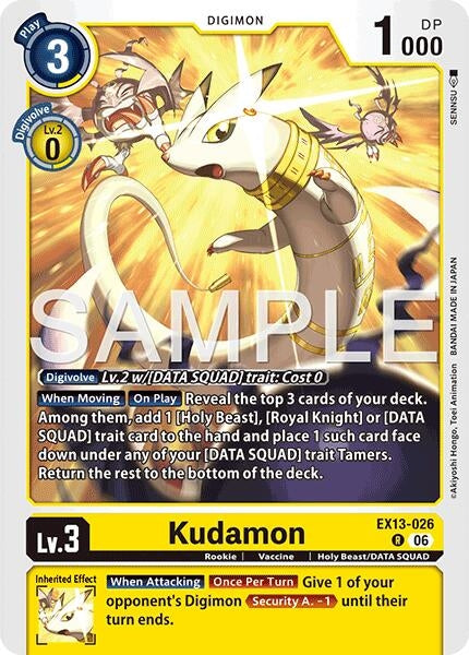 Image for Kudamon (EX13-026 R) (Chivalrous XIII) (EX-13) - Digimon Card Game