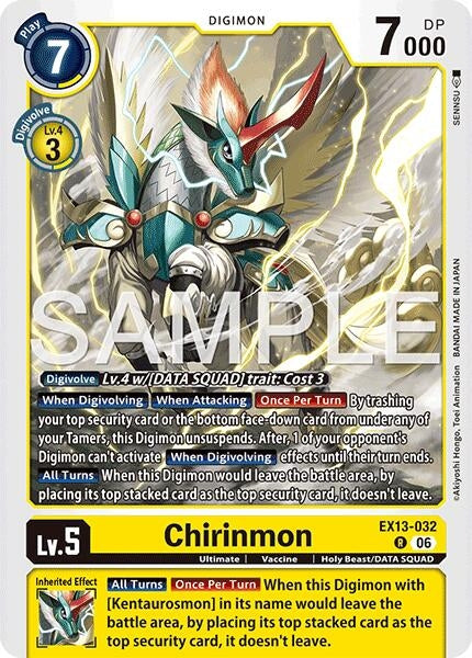 Image for Chirinmon (EX13-032 R) (Chivalrous XIII) (EX-13) - Digimon Card Game