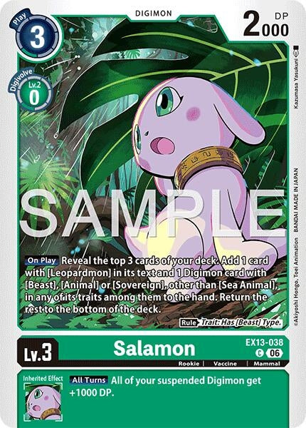 Image for Salamon (EX13-038 C) (Chivalrous XIII) (EX-13) - Digimon Card Game
