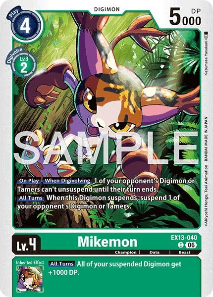 Image for Mikemon (EX13-040 C) (Chivalrous XIII) (EX-13) - Digimon Card Game