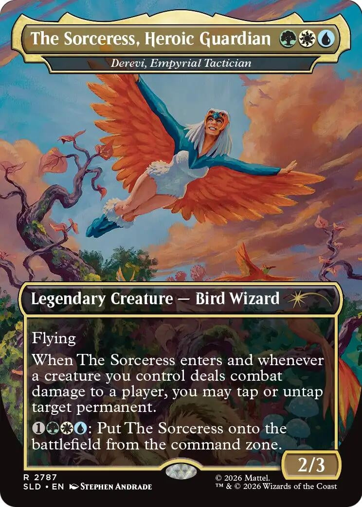 Image for The Sorceress, Heroic Guardian - Derevi, Empyrial Tactician (2787) (Secret Lair Drop Series) (SLD) - Magic: The Gathering