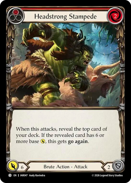 Image for Headstrong Stampede (Red) (IAR047) (Usurp the Shadow Throne) (IAR) - Flesh and Blood TCG