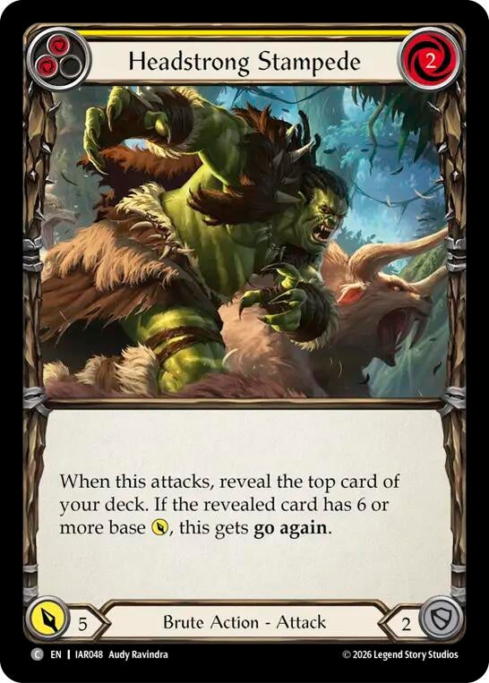 Image for Headstrong Stampede (Yellow) (IAR048) (Usurp the Shadow Throne) (IAR) - Flesh and Blood TCG