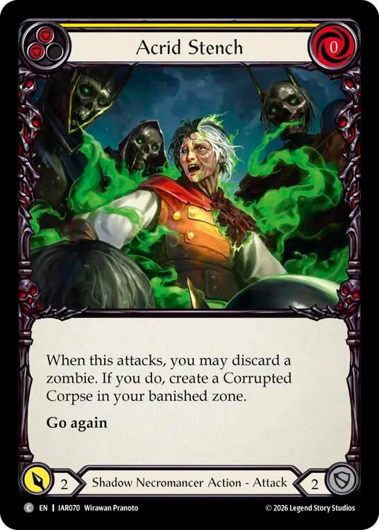 Image for Acrid Stench (Yellow) (IAR070) (Usurp the Shadow Throne) (IAR) - Flesh and Blood TCG