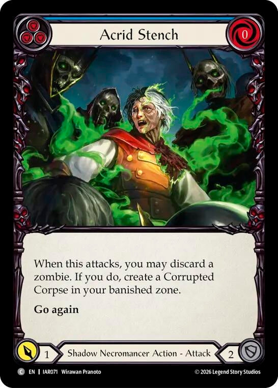 Image for Acrid Stench (Blue) (IAR071) (Usurp the Shadow Throne) (IAR) - Flesh and Blood TCG