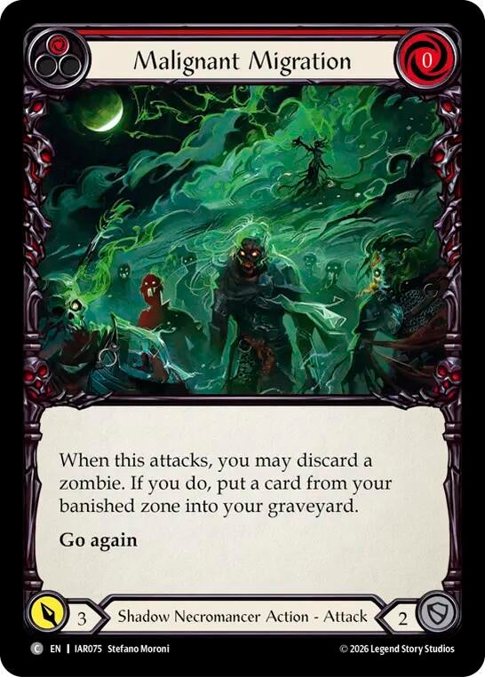 Image for Malignant Migration (Red) (IAR075) (Usurp the Shadow Throne) (IAR) - Flesh and Blood TCG