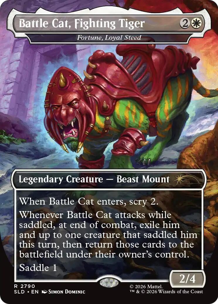 Image for Battle Cat, Fighting Tiger - Fortune, Loyal Steed (2790) (Secret Lair Drop Series) (SLD) - Magic: The Gathering