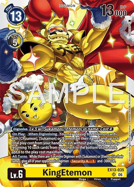 Image for KingEtemon (EX13-035 SR) (Chivalrous XIII) (EX-13) - Digimon Card Game