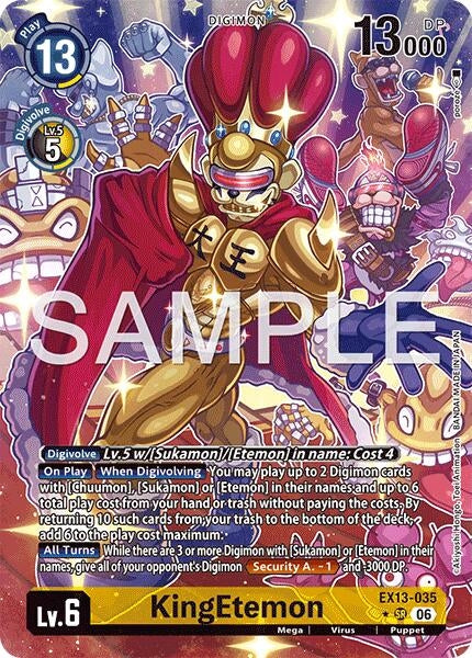 Image for KingEtemon (Alternate Art) (EX13-035 SR) (Chivalrous XIII) (EX-13) - Digimon Card Game