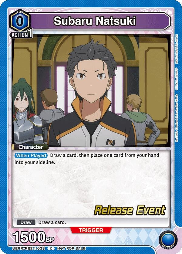 Image for Subaru Natsuki (038) (UEPR/REZ-1-038) (UE24BT: Re:ZERO -Starting Life in Another World- Release Event Cards) (UE24BT_RE) - Union Arena