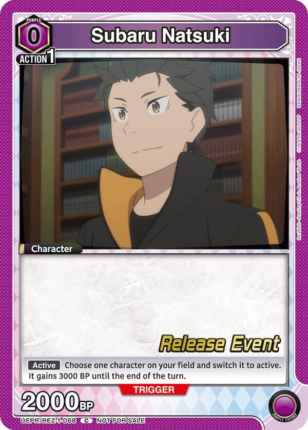 Image for Subaru Natsuki (068) (UEPR/REZ-1-068) (UE24BT: Re:ZERO -Starting Life in Another World- Release Event Cards) (UE24BT_RE) - Union Arena