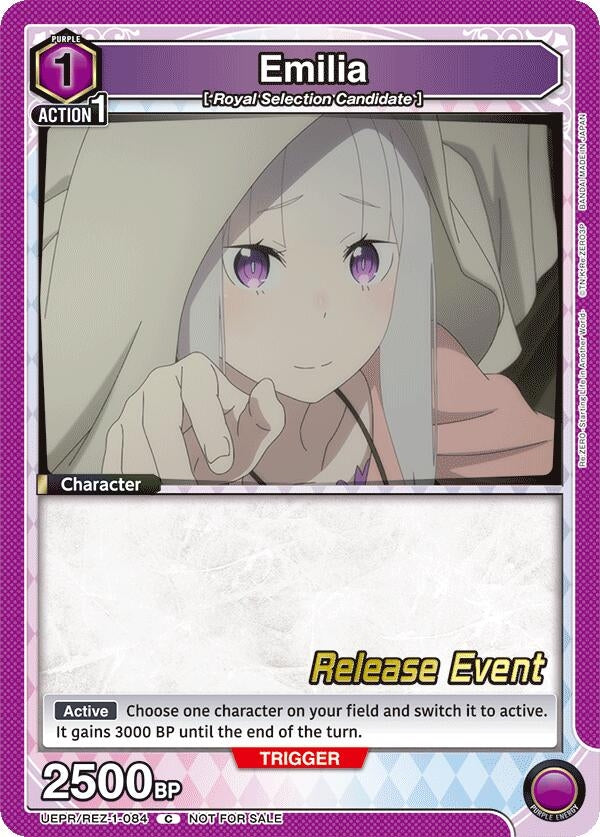 Image for Emilia (084) (UEPR/REZ-1-084) (UE24BT: Re:ZERO -Starting Life in Another World- Release Event Cards) (UE24BT_RE) - Union Arena