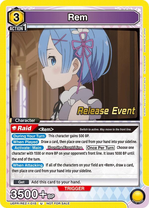 Image for Rem (015) (UEPR/REZ-1-015) (UE24BT: Re:ZERO -Starting Life in Another World- Release Event Cards) (UE24BT_RE) - Union Arena