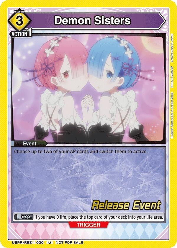 Image for Demon Sisters (UEPR/REZ-1-030) (UE24BT: Re:ZERO -Starting Life in Another World- Release Event Cards) (UE24BT_RE) - Union Arena
