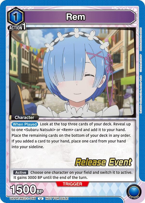 Image for Rem (049) (UEPR/REZ-1-049) (UE24BT: Re:ZERO -Starting Life in Another World- Release Event Cards) (UE24BT_RE) - Union Arena
