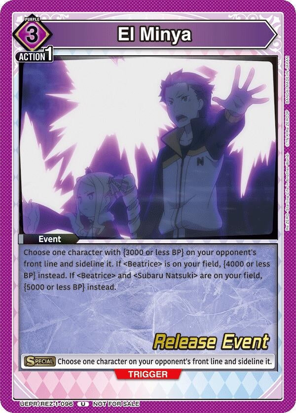 Image for El Minya (UEPR/REZ-1-096) (UE24BT: Re:ZERO -Starting Life in Another World- Release Event Cards) (UE24BT_RE) - Union Arena