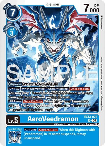Image for AeroVeedramon (EX13-022 U) (Chivalrous XIII) (EX-13) - Digimon Card Game