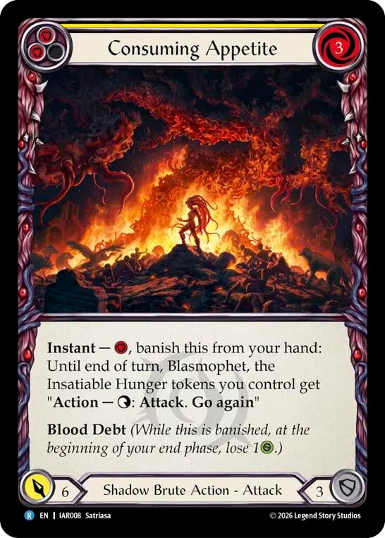 Image for Consuming Appetite (IAR008) (Usurp the Shadow Throne) (IAR) - Flesh and Blood TCG
