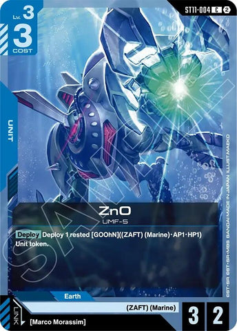Image for ZnO (ST11-004) (Starter Deck 11: Aquatic Assault) (ST11) - Gundam Card Game