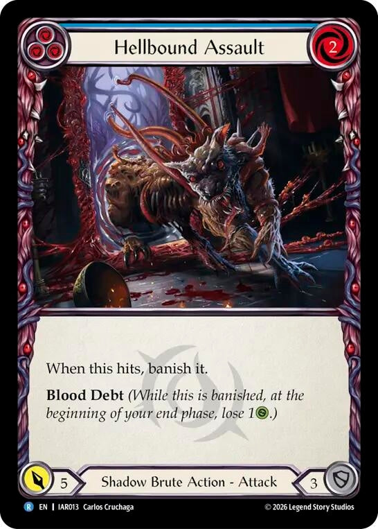 Image for Hellbound Assault (Blue) (IAR013) (Usurp the Shadow Throne) (IAR) - Flesh and Blood TCG