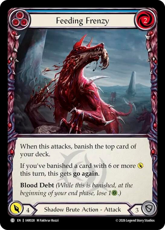 Image for Feeding Frenzy (Blue) (IAR028) (Usurp the Shadow Throne) (IAR) - Flesh and Blood TCG